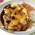 fomalhaut8's cooksnap of when they made ふわとろ卵のデミグラスソースオムライス.