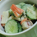 ひより♪'s cooksnap of when they made きゅうりとカニカマの味噌マヨ和え.