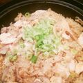 nemarin's cooksnap of when they made 鮭と豚肉の土鍋ごはん♪.