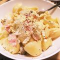 ＊ayawo＊'s cooksnap of when they made 舞茸としめじとベーコンのクリームパスタ.