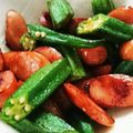 rurinao16's cooksnap of when they made 簡単☆オクラとウィンナーのオイスター炒め.