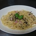 あっこ☺'s cooksnap of when they made きくらげの佃煮のパスタ.