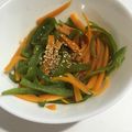 ちゃろみん's cooksnap of when they made レンチン♪にんじんピーマンの胡麻ポン和え.