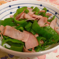 rie-tin's cooksnap of when they made ハムとピーマンの簡単炒め♪.