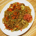 ピーナッツ子♪'s cooksnap of when they made 簡単レタス焼きそば.