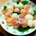 yumiko0206's cooksnap of when they made かわいい手まり寿司(^^).