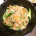 mii29's cooksnap of when they made 鶏皮ときゅうり、中華クラゲのサラダ.