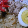 はっぱのぱっぱ's cooksnap of when they made 超簡単☆炊飯器で煮鶏と煮卵＆鶏メシぃ.