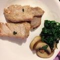 kimi2144's cooksnap of when they made マグロのムニエルきのこ添え.