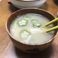 YUKIKI☆'s cooksnap of when they made オクラとえのきの☆お味噌汁.