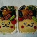 kintac's cooksnap of when they made ピカチュウのオムライスでキャラ弁当.