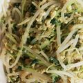 今日もニコッ☆'s cooksnap of when they made オイスターソースで豆苗といり卵もやし炒め.