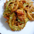 なつももまま's cooksnap of when they made ☆　ゴーヤと桜エビのかき揚げ　☆.