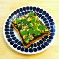 YUZVIO's cooksnap of when they made 茄子の海苔わさび和トースト.