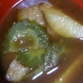 IMCO's cooksnap of when they made 苦味を少し取った☆ゴーヤのお味噌汁.
