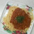 サーフブレイド's cooksnap of when they made ＊ケチャップで簡単ミートソース＊.