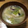 〜tinr～'s cooksnap of when they made みょうがとキャベツの味噌汁.
