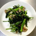 momo36623's cooksnap of when they made 所要時間10分⭐豚肉と空芯菜炒め.