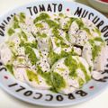 Haika☆'s cooksnap of when they made 塩麹の鶏ハム　バジルソース添え.