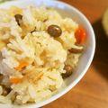 rakuen's cooksnap of when they made むかご入り☆具だくさん炊き込みご飯.