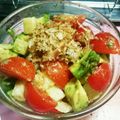 hozunyam's cooksnap of when they made クリームチーズとアボカドの和風サラダ♪.
