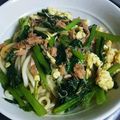 mikazuchi's cooksnap of when they made 身長が伸びる！こまツナと卵の焼きうどん.