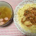 リラックマ君ママ♡'s cooksnap of when they made 納豆とキムチの温スパゲティ.
