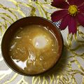 マラガの空's cooksnap of when they made コツあり旨味玉葱♡とろぉり半熟卵お味噌汁.