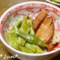 ＪＵＮちゃン's cooksnap of when they made すぐできる!モロッコいんげと丸天の煮物～.