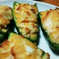 ハチワレねこ's cooksnap of when they made ピーマンのエッグポテチ詰め.