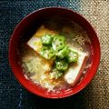 romann's cooksnap of when they made 本つゆ香り白だし豆腐とオクラの卵スープ♪.
