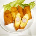のかまるこ's cooksnap of when they made カレーじゃがとウインナーの春巻き☆.