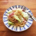 葦笛侍's cooksnap of when they made 簡単♡生ハムとキャベツのペペロンチーノ.
