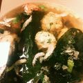 zubolunch's cooksnap of when they made 中華風スープ❤残った餃子の具で(^^).