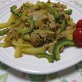 ともこキッチン's cooksnap of when they made ゴーヤとじゃがいものカレー醤油炒め.