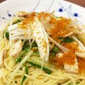 なみなみすけ's cooksnap of when they made 絶品♡からすみパスタ♡白ネギ、鶏ささみ.