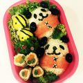 もぬいもんこ's cooksnap of when they made 簡単キャラ弁☆俵パンダおにぎり♪.