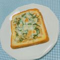 まあまま☆0403's cooksnap of when they made とりそぼろと大葉のトースト.