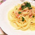 くーたん♪'s cooksnap of when they made クリーミーソース混ぜるだけ♪カルボナーラ.