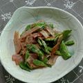 mayumi…☆'s cooksnap of when they made ハムとモロッコいんげんのマヨポン炒め♡.