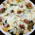 にゃん。にゃん。's cooksnap of when they made 小松菜とウインナー、卵のココット.