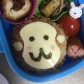 fan fan's cooksnap of when they made お弁当に☺可愛い❤おさるのおにぎり.