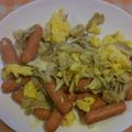 まゆまさき's cooksnap of when they made 舞茸とウィンナーと卵のマヨ炒め☆.