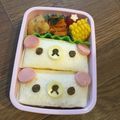 minch＊＊'s cooksnap of when they made 簡単キャラ弁＊コリラックマのサンドイッチ.