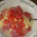 クック7VHMN6☆'s cooksnap of when they made トマトと生ハムの簡単冷製パスタ*°.