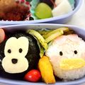 kazuppe♡'s cooksnap of when they made ディズニーツムツムのキャラ弁おにぎり.