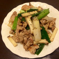 ＊Hiromi_f＊'s cooksnap of when they made 豚こま肉と長ネギとエリンギの簡単炒め物.