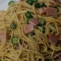 クック57VZDE☆'s cooksnap of when they made ハム・なす・オクラの簡単和風パスタ.