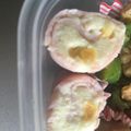 はちみつココア's cooksnap of when they made ハムカップdeくるポテサラ巻き＊キャラ弁.