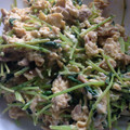 空中逆上がり's cooksnap of when they made 時短！！豆苗とウイナーと卵のポンマヨ炒め.